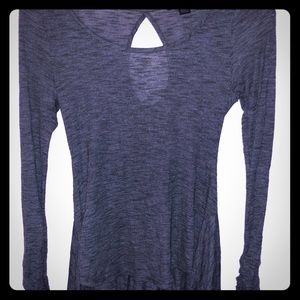 Forest Green high low long sleeve top